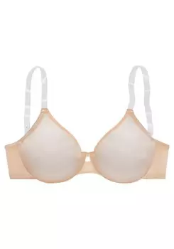 Бюстгальтер-футболка LASCANA, бежевый