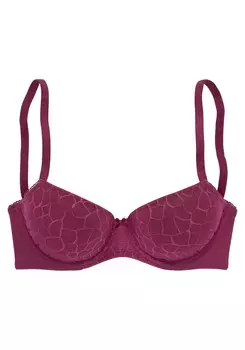 Бюстгальтер-футболка Lascana, бордо