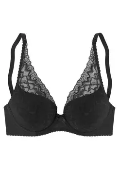 Бюстгальтер-футболка Lascana, черный