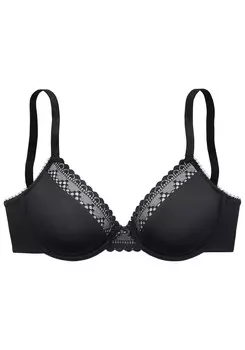 Бюстгальтер-футболка LASCANA, черный