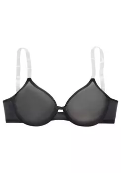 Бюстгальтер-футболка LASCANA, черный