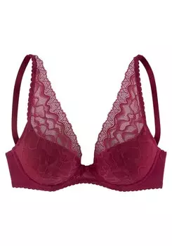 Бюстгальтер-футболка Lascana, рубиново-красный