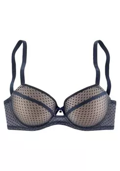 Бюстгальтер-футболка Lascana, синий