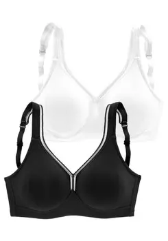 Бюстгальтер-футболка Petite Fleur, черно-белый