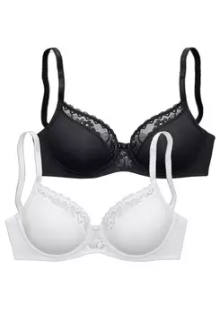 Бюстгальтер-футболка PETITE FLEUR, черный/белый