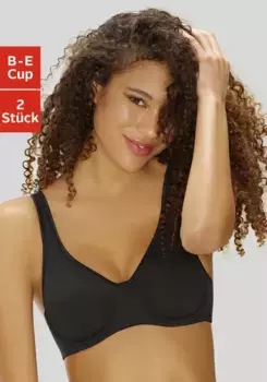 Бюстгальтер-футболка Petite Fleur на косточках, без чашек, черный