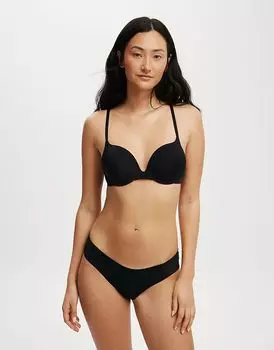 Бюстгальтер-футболка с эффектом максимального комфорта push up2 черного цвета Cotton:On