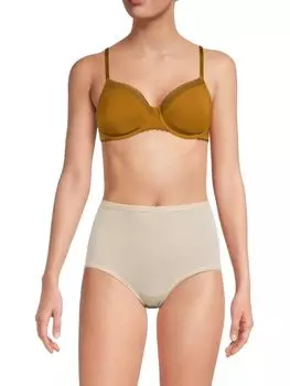 Бюстгальтер-футболка с кружевной отделкой Maison Lejaby, желтый