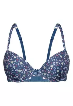 Бюстгальтер-футболка Sassa PRINT ARRANGEMENT, синий