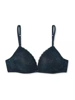 Бюстгальтер-футболка SCHIESSER Pure Lace, темно-синий