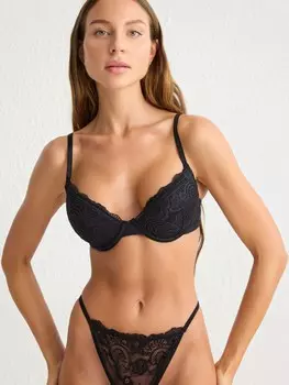 Бюстгальтер-футболка Trendyol, черный