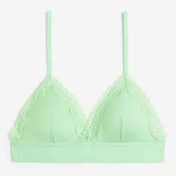 Бюстгальтер H&amp;M Soft Knit, светло-зеленый