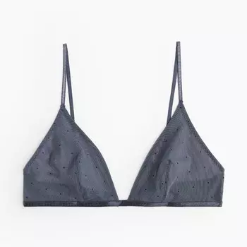 Бюстгальтер H&M Soft-cup, серо-синий