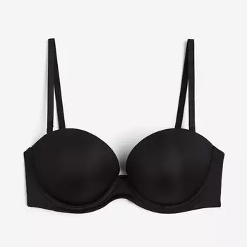 Бюстгальтер H&M Strapless Super Push-up, черный