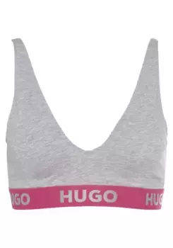 Бюстгальтер HUGO с треугольными чашками "TRIANGLE PADD.SPORTY", с манжетами с логотипом, цвет Medium_Grey034
