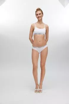 Бюстгальтер и трусики с логотипом U S Polo Assn , белый