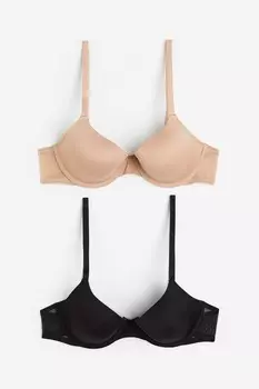 Бюстгальтер из двух частей с мягкой подкладкой и на косточках H&M