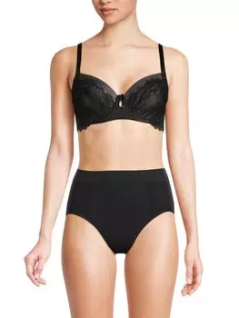 Бюстгальтер из кружева и атласа Center Stage Wacoal, цвет Black Graphite