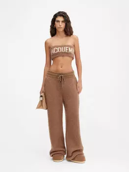 Бюстгальтер из мохера JACQUEMUS The Nuvola bra, кэмел