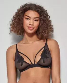 Бюстгальтер из непенистого материала с лямками Gisela, черный