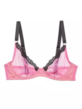Бюстгальтер из прозрачного тюля Fleur Du Mal, розовый