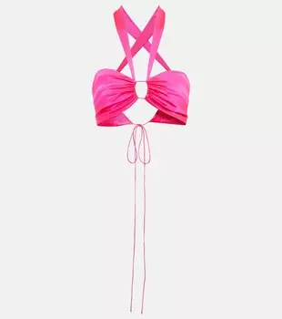 Бюстгальтер из шелкового атласа THE SEI, розовый