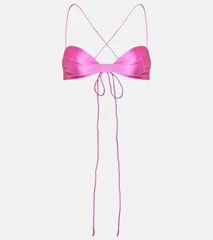 Бюстгальтер из шелкового шармеза The Sei, розовый