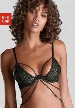 Бюстгальтер JETTE на косточках, с эффектной лентой, сексуальное нижнее белье, нижнее белье, черный