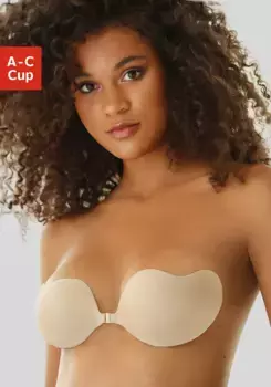 Бюстгальтер LASCANA на клеевой основе, без косточек, с силиконом и практичной застежкой спереди, цвет Toffee