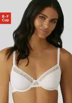 Бюстгальтер LASCANA на косточках из натурального хлопка, белый