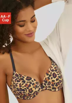 Бюстгальтер LASCANA на косточках модного леопардового цвета, цвет Leodruck
