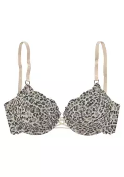 Бюстгальтер LASCANA на косточках, в волнующем львином стиле, сексуальное нижнее белье, цвет Leodruck