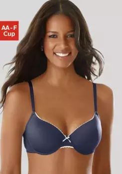 Бюстгальтер LASCANA с чашками на косточках из шелковистой микрофибры, голубой