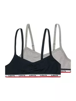 Бюстгальтер Levis Kids Bralette Bra, цвет Dark blue/mottled grey