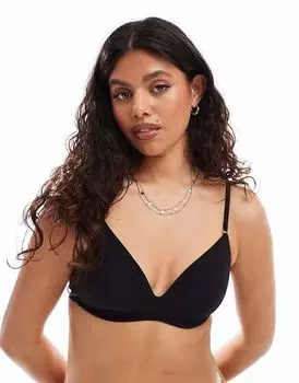 Бюстгальтер Lindex Iris из кружева и хлопка черного цвета