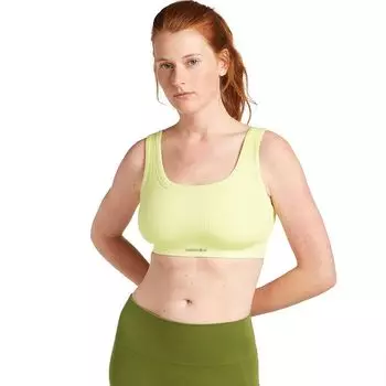 Бюстгальтер Lotus из ребристой ткани с добавлением мериноса Icebreaker, цвет citrine