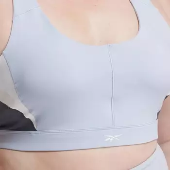 Бюстгальтер Lux Racer с цветными блоками (большие размеры) Reebok, цвет Pale Blue / East Coast Blue