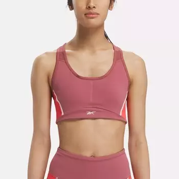 Бюстгальтер Lux Racer с цветными блоками и мягкими чашечками Reebok, малиновый
