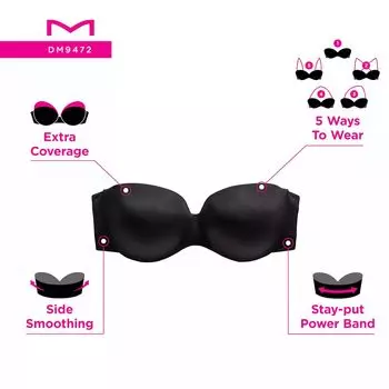 Бюстгальтер Maidenform: Бюстгальтер без бретелек Live in Luxe с дополнительным покрытием DM9472 Maidenform, белый