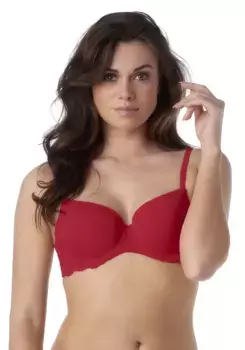 Бюстгальтер-майка After Eden "JILL", с цветочным кружевом, красный