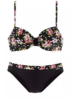 Бюстгальтер-майка бикини Lascana, черный