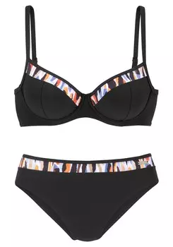 Бюстгальтер-майка бикини Lascana, черный