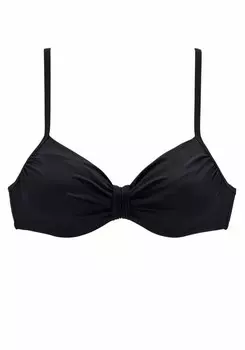 Бюстгальтер-майка бикини топ Lascana, черный