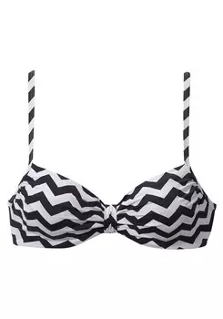 Бюстгальтер-майка бикини топ Lascana Grace, черный