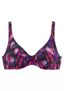 Бюстгальтер-майка бикини топ Lascana, темно фиолетовый