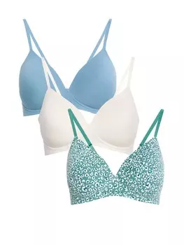 Бюстгальтер майка Marks & Spencer T-shirt Bra, цвет light blue/green/white