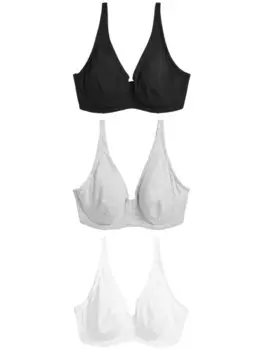 Бюстгальтер майка Next T-shirt Bra, цвет grey/black/off white