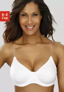 Бюстгальтер-майка Nuance на косточках, без чашек и с прозрачными бретелями, базовый, белый