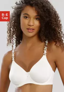 Бюстгальтер-майка Nuance на косточках, без чашек, с прозрачными вышитыми бретелями, нижнее белье, кремовый