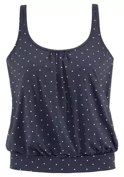 Бюстгальтер-майка танкини топ Lascana, ночной синий